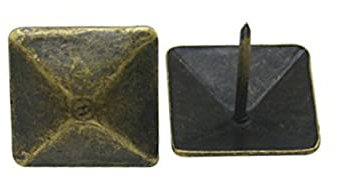 OUNONA Brass Pyramidal Nails 80pcs Iron Nails Large Headed Wall Pins for Decorative Use