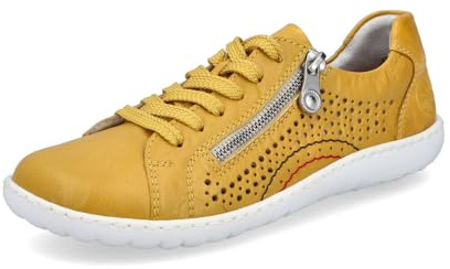 Rieker Damen Low-Top Sneaker 52824, Frauen Halbschuhe,Turnschuhe,Laufschuhe,straßenschuhe,Strassenschuhe,Sportschuhe,gelb (68),38 EU / 5 UK