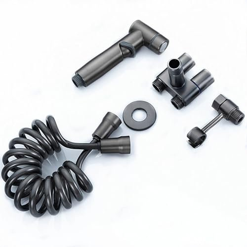 Ensemble de pulvérisateur de bidet, douche portable, fixation de bidet pour toilettes UK, douche de bidet avec tuyau extensible de 2 m et pulvérisateur à double valve de commande, douche musulmane,