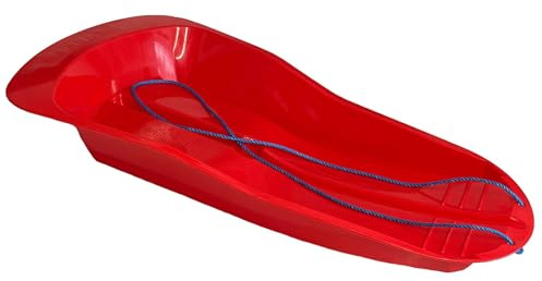 Roter Kunststoff-Schneeschlitten Rodel Schlitten Bobs 1 Stück