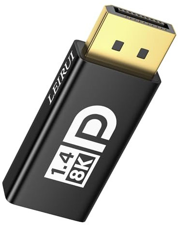 8K@60Hz USB C to DisplayPort 1.4 Adapter,Bidirectional Type C to Display Port Adapter,Thunderbolt 3/4 to DP Converter Compatible with MacBook,iPhone 15 16 17,iPad Pro,Samsung,Lenovo/HP/Dell/ASUS