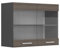 Vicco Armario de Cocina con Vidrio R-Line, Gris Noble, 80 cm