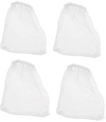 Hattba Aquarium-Filterbeutel, wiederverwendbar, für Filter, Nylonbeutel für elektrische Kiesreiniger, Wasserwechsler, Sandreiniger, 4 Stück