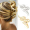 Zoestar Lot de 2 grandes pinces à cheveux en métal doré pour cheveux épais pour femmes et filles