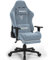 bigzzia Sedia Gaming Ergonomica con Poggiapiedi, Sedia Gamer Premium con Tessuto Traspirante, Schienale e Poggiapiedi Regolabili, Massimo Comfort per Poltrone da Ufficio per Gioco, 150kg(Grigio)