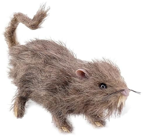 CREATIV DISCOUNT NEU Halloween-Deko-Figur haarige Ratte, 21cm