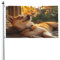 The Puppy in the dream doppelseitige Flagge, 90 x 152 cm, strapazierfähig, für draußen und Garten, perfekt für Schlafzimmer und Garten