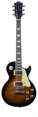 EKO GUITARS - Chitarra Elettrica LS-300, Corpo in Pioppo, Manico in Acero, Tastiera in Resina Eko WPC, 2 Pickup Humbucker, Ponte Tune-O-Matic, 22 Tasti, Scala Standard, Colore Honey Burst