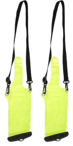 ifundom Waterproof Radio Carrying Pouch 2Pcs Set Portable Vhf Two-Way Radio Case for Boating and Kayaking Dry Bags in Light Green