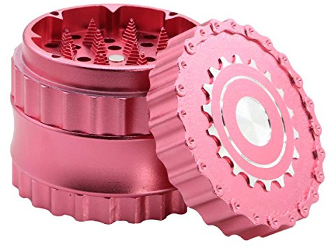 DCOU Premium Grinder ø63mm 4 Stück Mühle mit Dreieck scharfen Zahn (Matt-rosa)