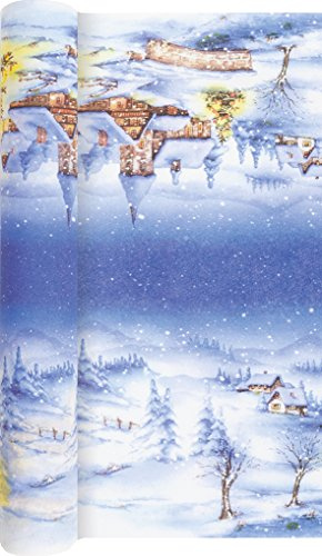 Tischläufer Weihnachtsdorf im Winter / Weihnachten / Advent 490x40cm