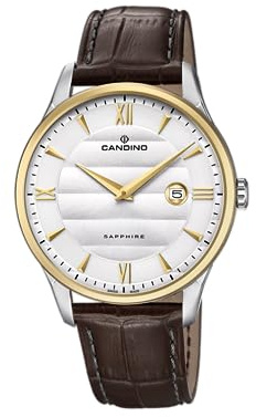 Candino Uhr Für Herren C4640/1 Gents Classic Timeless Multi Edelstahl Case BraunLeder Band