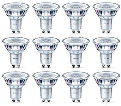 Philips ampoule LED Spot GU10 50W Blanc Chaud, Verre, 2 Lot de 6 (Pack of 2)