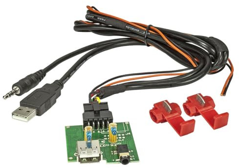 tomzz Audio 7519-002 USB+AUX Replacement Austausch Adapter kompatibel mit Kia + Hyundai Fahrzeuge mit 3,5mm Stecker USB