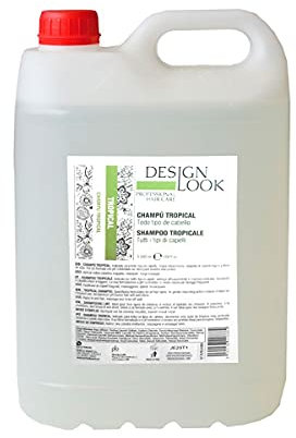 DESIGN LOOK - Tropical Shampoo - Leichtes, lebendiges Haar - Kontrollierter pH-Wert - Frischer tropischer Duft - Feuchtigkeitsspendend - Alle Haartypen - 5 l