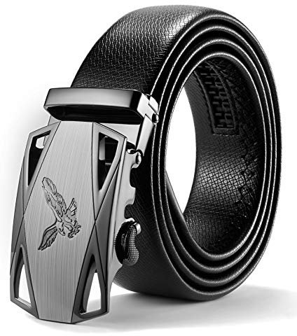 ITIEZY Automatik Gürtel Herren, Ledergürtel Ratsche ohne Löcher, 35mm Gürtel für Herren Business Anzug, Größe Angepasst