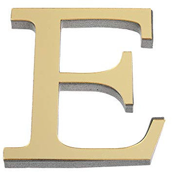 ABC Wandaufkleber 26 Gold Alphabet Wandtattoo 3D Spiegel Wandsticker, Kreativ Spiegel Buchstaben Aufkleber, DIY selbstklebende Schlafzimmer Wohnzimmer Kinderzimmer Colorful (E)