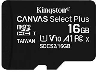 Kingston Canvas Select Plus microSD Card SDCS2/16 GB SP Class 10