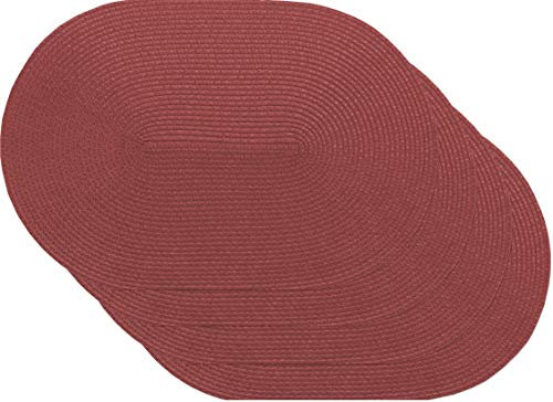 Venilia Tischset Berry Oval, Platzset, Tischwäsche, Platzdeckchen für Esszimmer, beere, gewebt, 4er Set, lebensmittelecht, 30 x 45 cm, 4 Stück, 59120