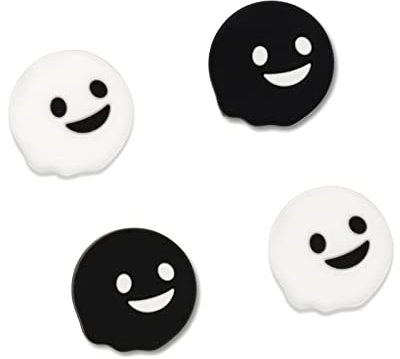 GeekShare 4 Tapas de Agarre para Pulgar de Fantasmas Lindos de Halloween, Cubierta de Controlador de Silicona Suave Compatible con Switch/OLED/Switch Lite