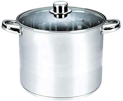 Kochtopf Edelstahl | 1,2 Liter Volumen Mini | Koch Topf mit Glasdeckel | Induktionstopf | Bratentopf mit Deckel | spülmaschinengeeignet | Suppentopf | Gemüsetopf | Induktion