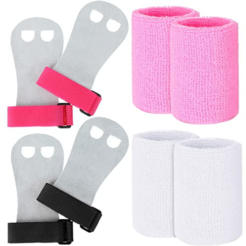 Lot de 2 bracelets de gymnastique pour enfants et jeunes, protection de la paume et support de poignet, accessoires de sport pour exercices d'entraînement