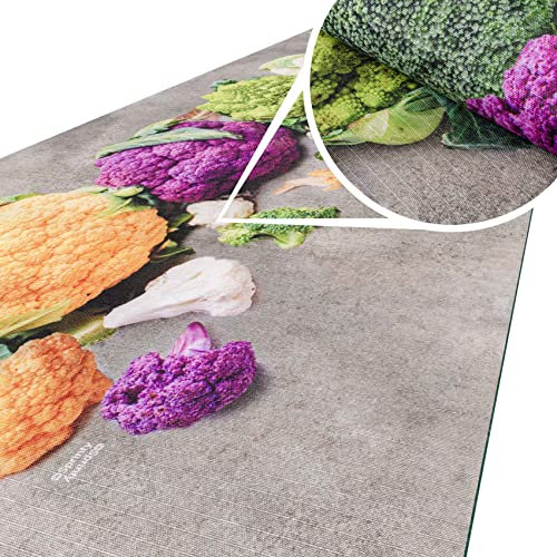 ANRO Küchenteppich Küchenläufer Teppich Läufer Küche waschbar rutschfest Cavolfiore Abwaschbar 180 x 52cm