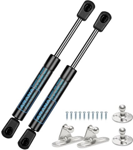 ARANA 190MM 45 N Gasdruckfeder, 4.5KG Gasfeder Gasdruckdämpfer Aufzugsstütze Hydraulisch für Schrank Tür Deckel Werkzeugkasten Deckel Spielzeugkiste, 2 Stück