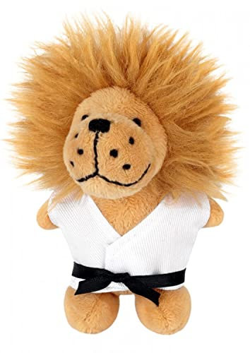 BAY Löwe Leon Schlüsselanhänger Kampfsport Karate Plüschtier Stofftier Taekwondo Judo Glücksbringer Maskottchen Kickboxen MMA Krav MAGA Kinder Erwachsene