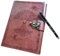 Eien Kaliforua A5 PU nachfüllbares Tagebuch Vintage Leder Baum des Lebens Tagebuch Sonne und Mond Notizbuch Diaryn Inspirierende Geburtstagsgeschenke für Frauen & Geschenke für Männer
