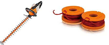 WORX WG284E.9 40V (2x20V) – Elektro Dual Schnittklingen für gleichmäßige Schnitte & WA0004.1 Rasentrimmer Faden für alle 20V WORX Rasentrimmer Ø 1,65mm, 3m Länge – 2er Set