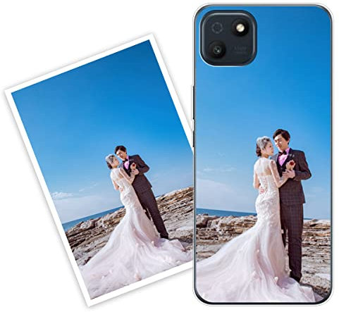 Sunrive Funda Personalizada Compatible con WIKO T10, Silicona Flexible Transparente Carcasa Personalizable para tu móvil con Foto Imagen Frase o Texto