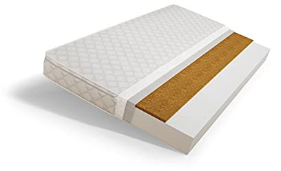 BDW Die KOKOS-Matratze ist äußerst bequem, passt Sich dem Körper an, antiallergisch, Zwei Härtegrade (180x90)