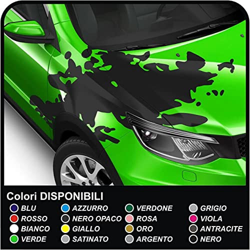 Camouflage Auto Aufkleber Set Camouflage für Motorhaube und Seite Auto Auto Aufkleber Racing Aufkleber Sportwagen Dekoration (ANTHRAZIT)