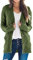 Maavoki Strickjacke Damen Herbst Cardigan mit Knopfleiste Langarm Strick Warm Winter Strickmantel mit Taschen, Dunkelgrün L