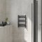 Warmehaus Straight Heated Towel Rail Black Bathroom Ladder Style Radiator Central Heating 600x400mm