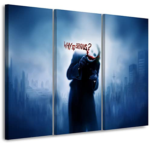 Artis Prints Leinwandbild Why So Serious? Joker - Movie-Art, Klein bis XXL, Inneneinrichtung - Wohnzimmer - Wohnung, Dekoration