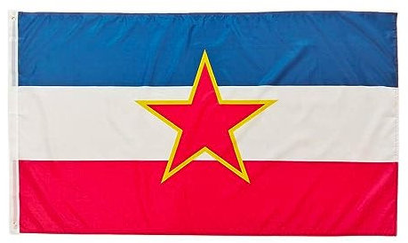 Bandera de Yugoslavia, bandera colores Yugoslavia, bandera 150cm x 90cm, bandera Yugoslavia 1946-1992
