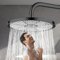 JINYOMFLY Tete de Douche Pluie, 25CM Grand Pommeau Douche Extérieure, Ronde Pomme de Douche Fixe, Pommeau de Douche Pluie à Économie d'Eau