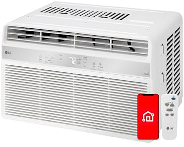 LG 6000 BTU Window Air Conditioner[2024 New] Remote Control, WiFi Enabled works with LG ThinQ, Alexa, Hey Google, Washable Filer Ultra-Quiet Cools Small Room up to 250 Sq.Ft AC Unit White LW6024RSMX