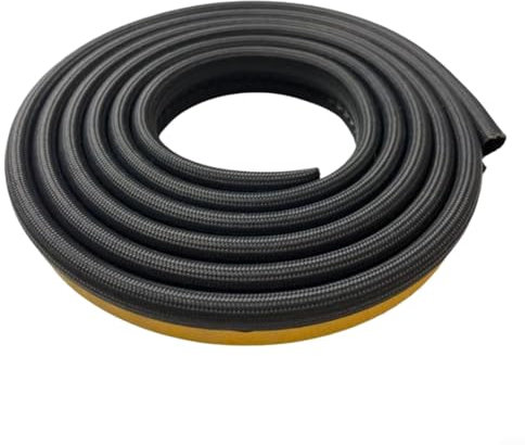 CWOQOCW Self-Adhesive Stove Rope, Door Seal Log Woodburner Stove Oven Fire Glue Black, Fireplace Tape Wood Stove Door Gasket Stove Door Glass Seal Rope Fiberglass Rope Seal (3 meters)