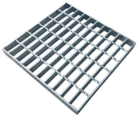 Natotela Rejilla de desagüe de acero galvanizado, 300 x 300 mm, duradera, de alto rendimiento, para piscinas colectoras, rejilla de entrada cuadrada para drenaje, alcantarillado