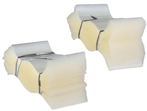 AllGIFT 130 x 35 mm perforierte Schrumpfbänder, 500 Stück, transparent, perforiert, Schrumpfband, transparente PVC-Schrumpffolie für Flaschen, Lippenbalsam, Glasflaschen, Tropfflaschen