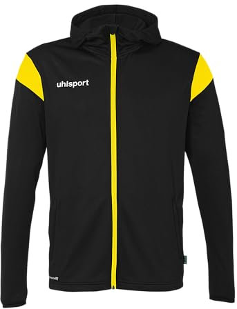 uhlsport Unisex Squad 27 Track Hood Sport-Jacke, Schwarz/Limonengelb, M EU