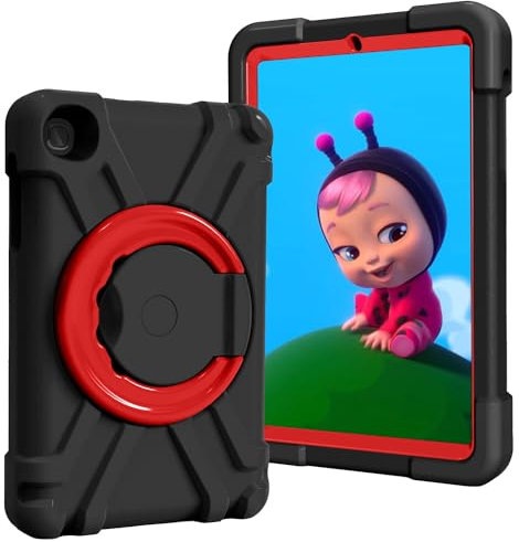 AKABEILA Funda para tablet Samsung Galaxy Tab A 2019 de 8 pulgadas T290/T295, funda antideslizante resistente con soporte giratorio, TPU suave, a prueba de golpes, funda para tablet