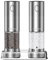 Newise Electric Salt and Pepper Grinder Set, Rechargeable with LED Lights, Stainless Steel Automatic Pepper & Salt Mill, Adjustable Coarseness, Large Capacity, Silver