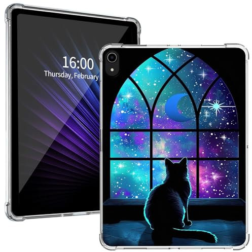 Clear Case for iPad 10th Generation, for iPad 10.9 2022 Clear Case, Ultra-Thin Lightweight Cover with Soft Transparent TPU Bumpers and Precise Cutouts for iPad 10 Case 2022, Window Cat