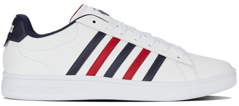 K-Swiss Men Court Tiebreak Ii Sneaker, Wht Peacot Smba Red, 7 UK