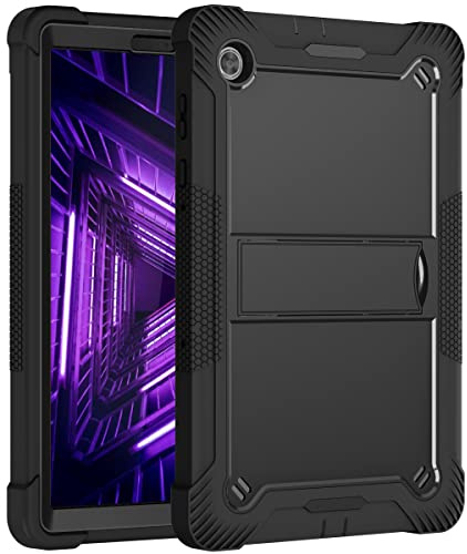Étui pour tablette compatible avec Lenovo M10 FHD Plus/2ème génération (10,3) TB-X606, coque de protection hybride robuste, résistante aux chocs, coque de protection robuste (noir)