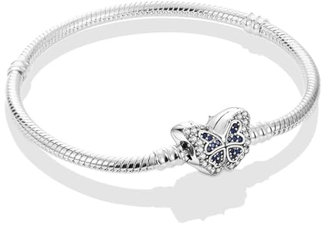 KUNSIR Moments-Bracciale Donna Adatto per Ciondolo Argento Sterling 925 Braccialetto Snake Bracciali Compatibile con Pandora Ciondolo B2